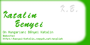 katalin benyei business card